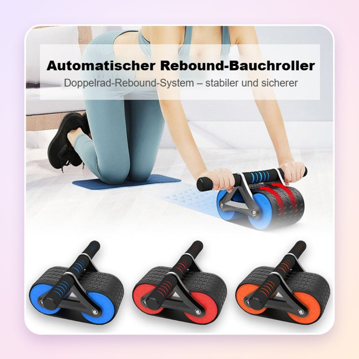 Bauchtrainer mit Doppelrad