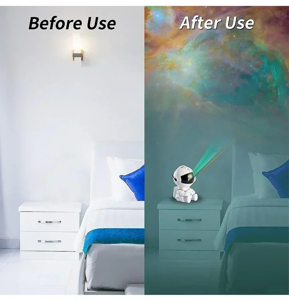 Astronauten-Weltraumprojektor,  LED-Deckenlampe für Schlafzimmer, Zuhause, dekoratives Kindergeschenk