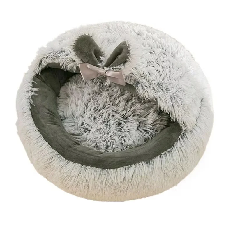 Komfort Kuschelbett - weiches Wärme Nest für Katzen und Hunde